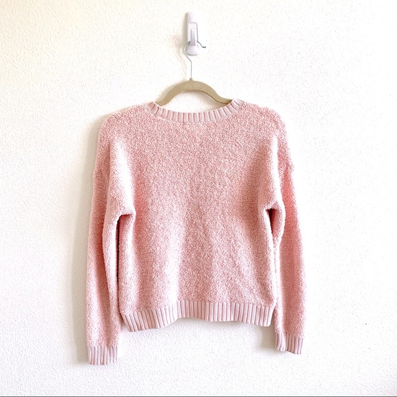 Girls Fuzzy Tucker+Tate Baby Pink Crew Neck - Picture 2 of 11